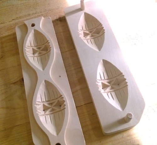 Mažos dvigubos oscypek formos (3 modelis)