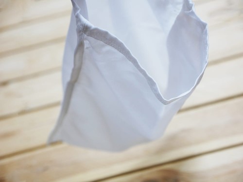 Nailoninis maišas sūriui / krešuliui / varškei / jogurtui nukošti