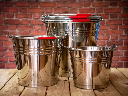 Maistinis nerūdijančio plieno kibiras