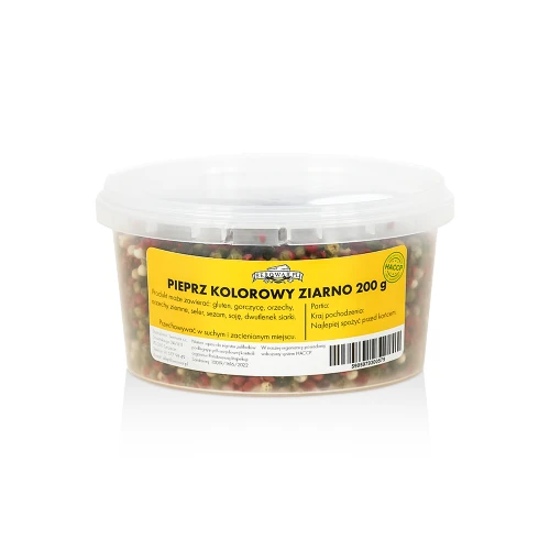 Įvairiaspalvių pipirų grūdeliai (kibirėlis 200 g)