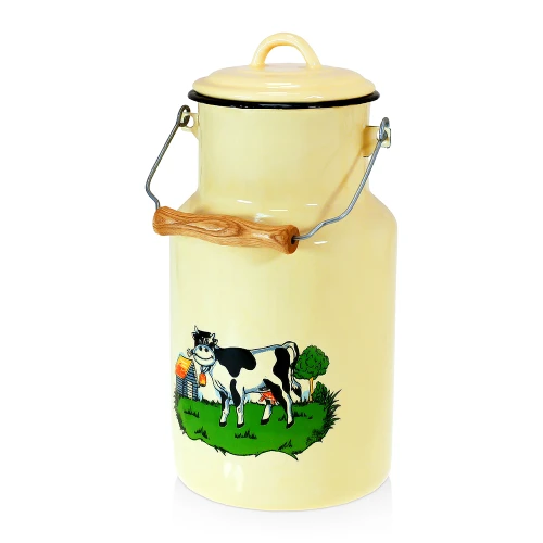 Emaliuotas pieno bidonas 4 l. Vienspalvis variantas toks pat, tik be paveikslėlio.