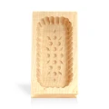 Medinė sviesto forma 250 g - klasikinis geometrinis ornamentas