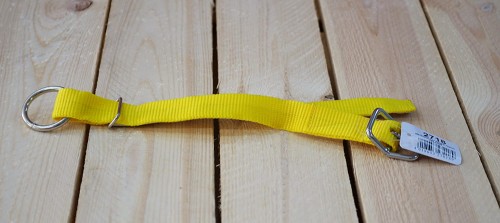 Apykaklė avims ir ožkoms su žiedu, 60 cm, geltona